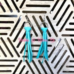 Turquoise Tassel Earrings